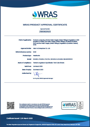 WRAS Certification 1910025